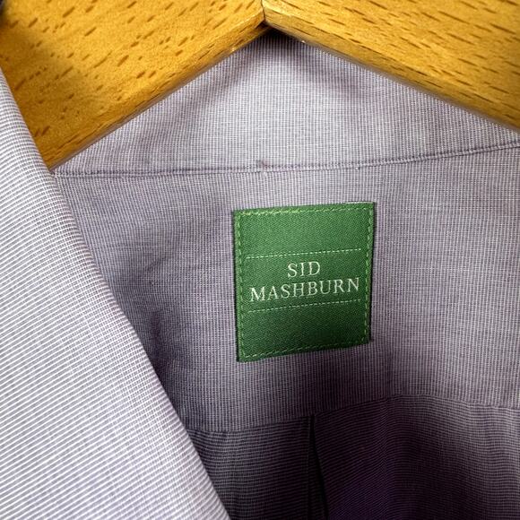 Sid Mashburn Shirt Size Large Purple Long Sleeve Button Down Casual - Picture 3 of 7